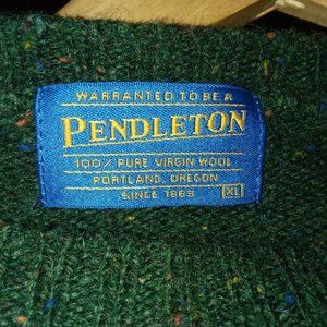 Pendleton Evergreen Shetland 100% Virgin Wool Sweater